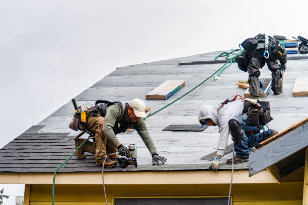 Professional Gutter Installation technician working in Rocky River, OH